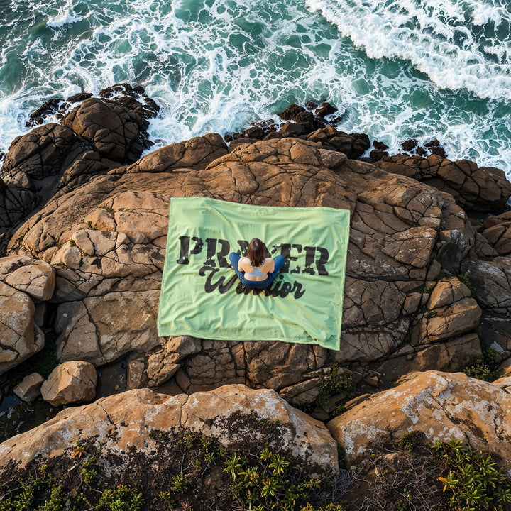 Prayer Warrior Coral Fleece Blanket – Gift for Her - Gift for Him