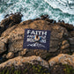 Faith Moves Mountains (White) Coral Fleece Blanket – Gift for Her - Gift for Him