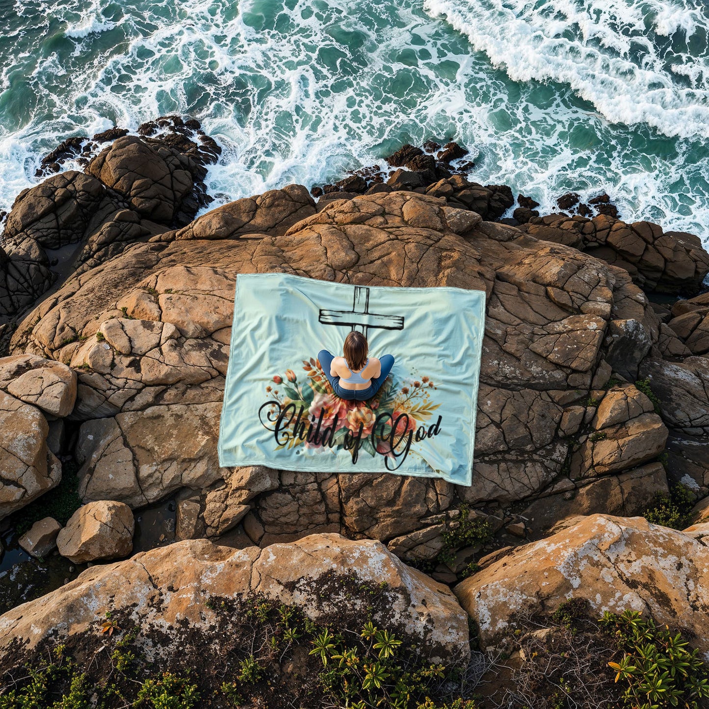 Child Of God - Coral Fleece Blanket (4:3) - Gift for Her