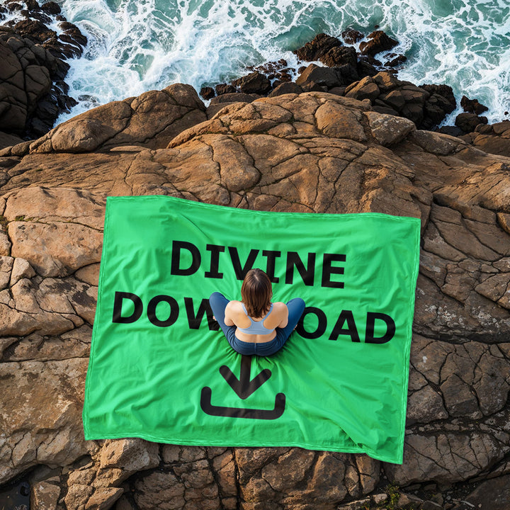 Divine Download Coral Fleece Blanket – Gift for Her - Gift for Him