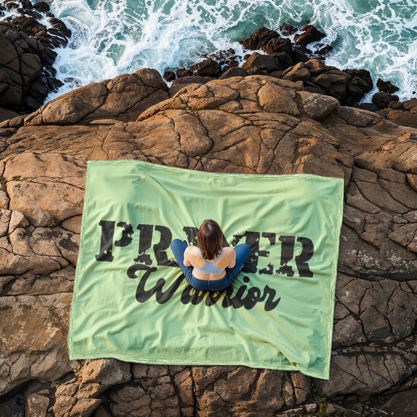 Prayer Warrior Coral Fleece Blanket – Gift for Her - Gift for Him