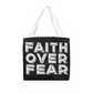 Faith Over Fear (White) - Classic Tote Bag - Gift for Her - Gift for Him