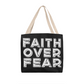 Faith Over Fear (White) - Classic Tote Bag - Gift for Her - Gift for Him