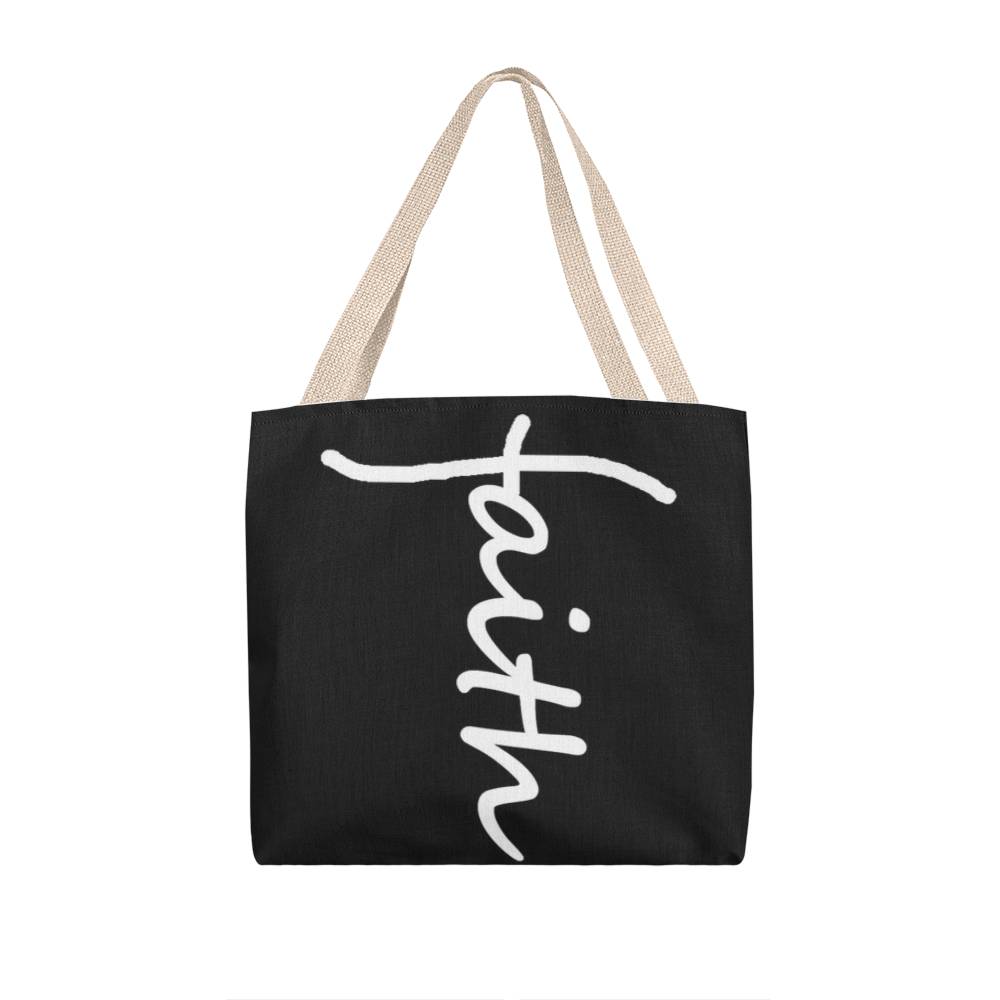 Faith (White) Tote Bag – Gift for Her - Gift for Him