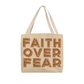 Faith Over Fear (Brown) - Classic Tote Bag - Gift for Her - Gift for Him
