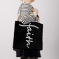 Faith (White) - Classic Tote Bag - Gift for Her - Gift for Him