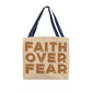 Faith Over Fear (Brown) - Classic Tote Bag - Gift for Her - Gift for Him