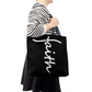 Faith (White) - Classic Tote Bag - Gift for Her - Gift for Him