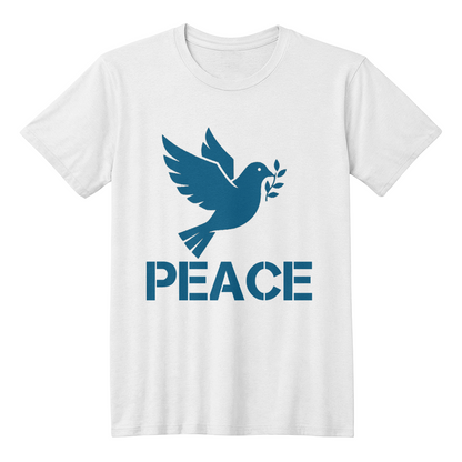 PEACE - Bella + Canvas 3001 Unisex T-shirt Front Print - Gift for Her - Gift for Him
