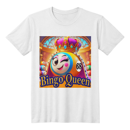 Bingo Queen - Bella + Canvas 3001 Unisex T-Shirt Front Print - Gift for Her