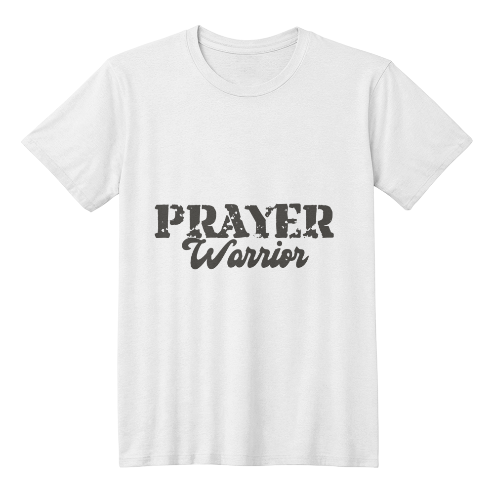Prayer Warrior (Black) - Bella + Canvas 3001 Unisex T-shirt Front Print - Gift for Her - Gift for Him