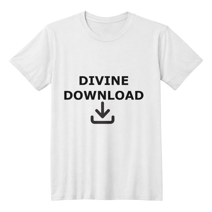 Divine Download (Black) T-Shirt – Gift for Her - Gift for Him