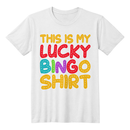 This Is My Lucky Bingo Shirt - Bella + Canvas 3001 Unisex T-Shirt Front Print - Gift for Her - Gift for Him