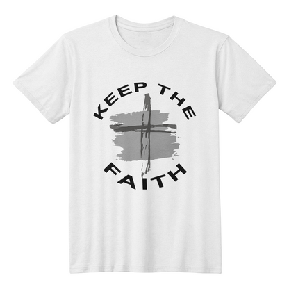Keep The Faith - Bella + Canvas 3001 Unisex T-shirt Front Print - Gift for Her - Gift for Him