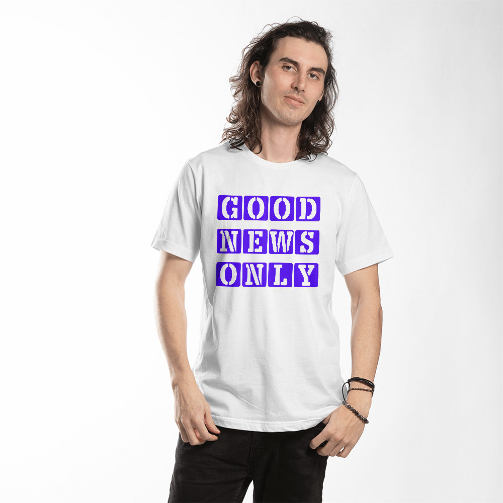 Good News Only - Bella + Canvas 3001 Unisex T-shirt Front Print - Gift for Her - Gift for Him