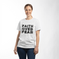 Faith Over Fear (Black) - Bella + Canvas 3001 Unisex T-shirt Front Print - Gift for Her - Gift for Him
