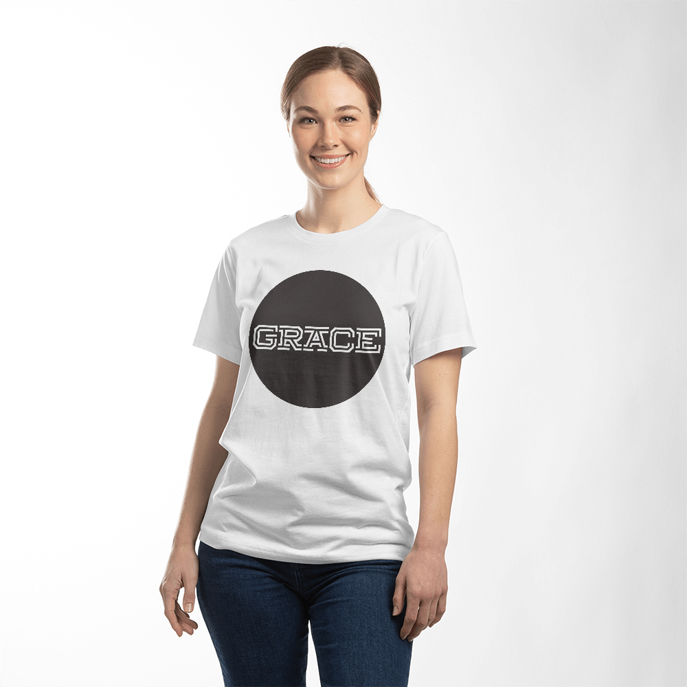 GRACE - Bella + Canvas 3001 Unisex T-shirt Front Print - Gift for Her - Gift for Him