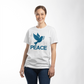PEACE - Bella + Canvas 3001 Unisex T-shirt Front Print - Gift for Her - Gift for Him