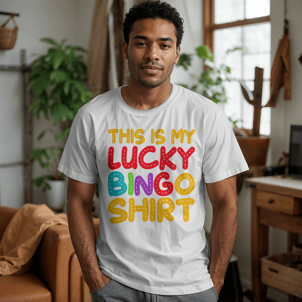 This Is My Lucky Bingo Shirt - Bella + Canvas 3001 Unisex T-Shirt Front Print - Gift for Her - Gift for Him
