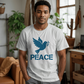 PEACE - Bella + Canvas 3001 Unisex T-shirt Front Print - Gift for Her - Gift for Him