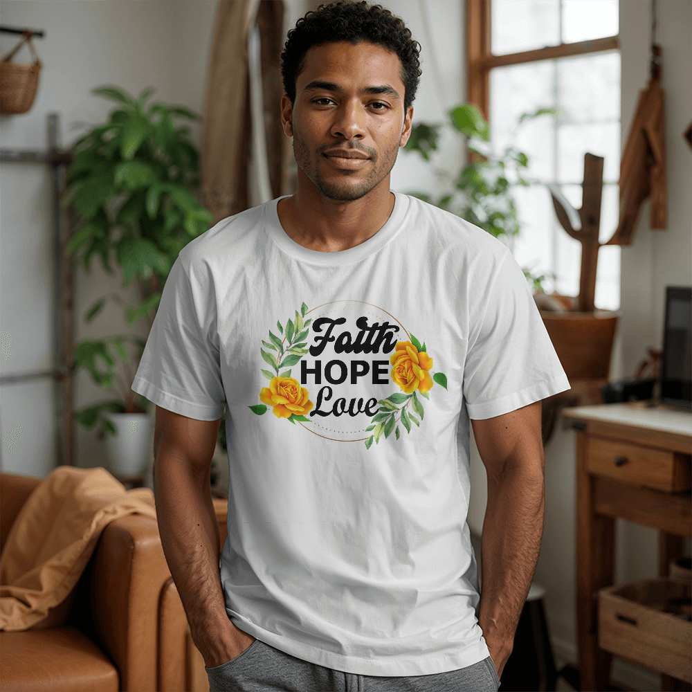 Faith Hope Love T-Shirt – Gift for Her - Gift for Him
