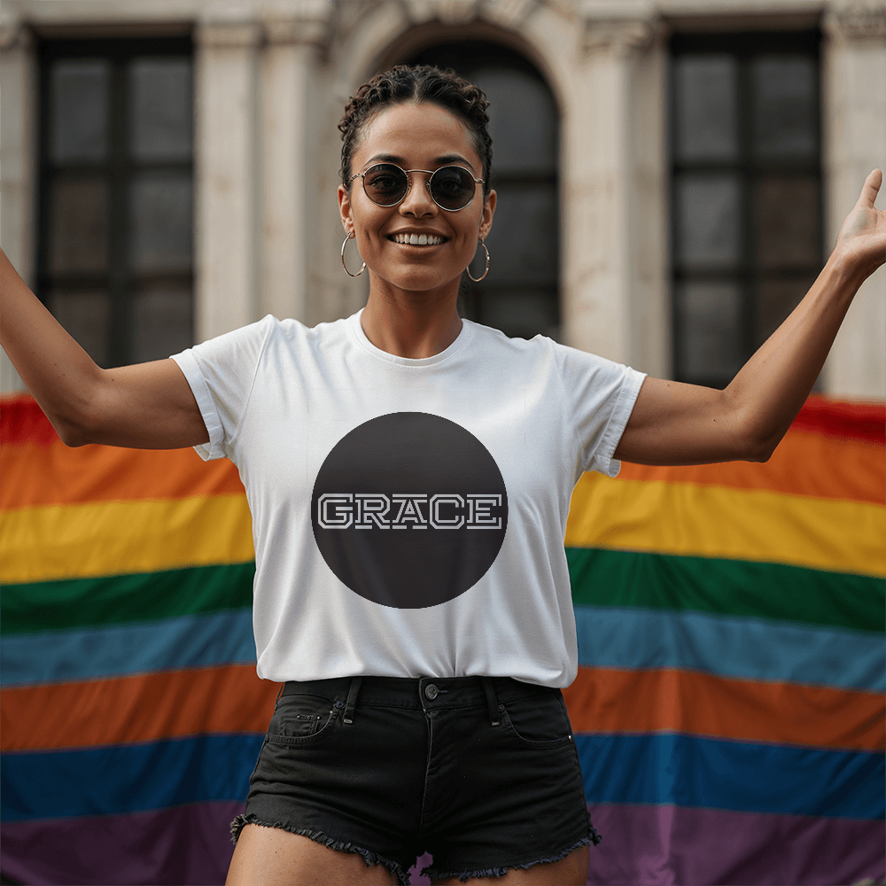 GRACE - Bella + Canvas 3001 Unisex T-shirt Front Print - Gift for Her - Gift for Him