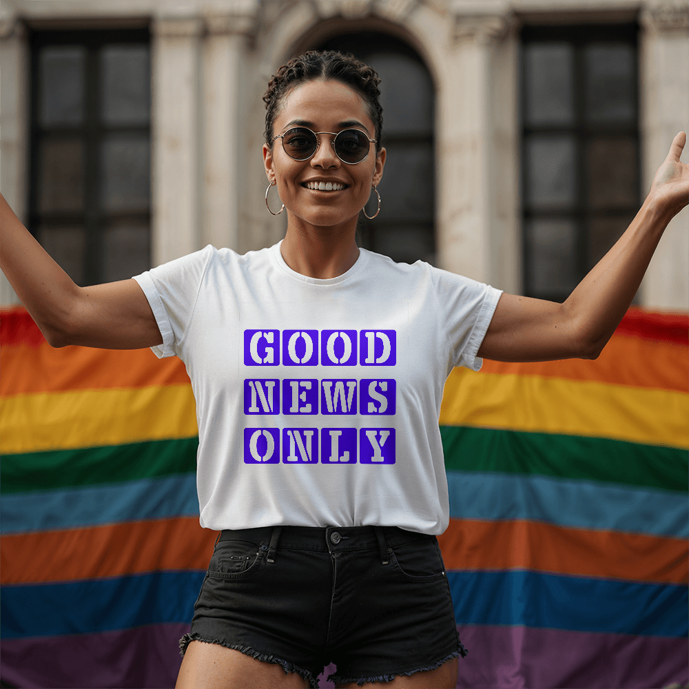 Good News Only - Bella + Canvas 3001 Unisex T-shirt Front Print - Gift for Her - Gift for Him