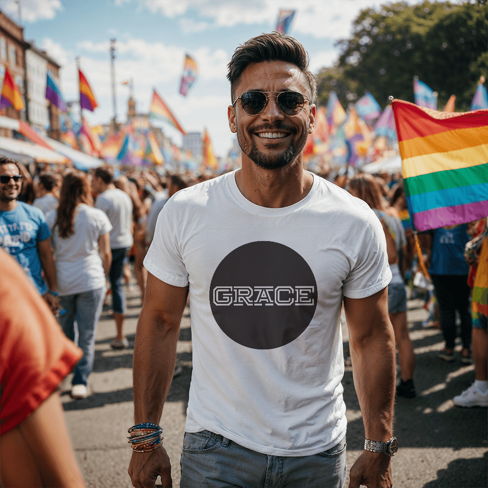 GRACE - Bella + Canvas 3001 Unisex T-shirt Front Print - Gift for Her - Gift for Him