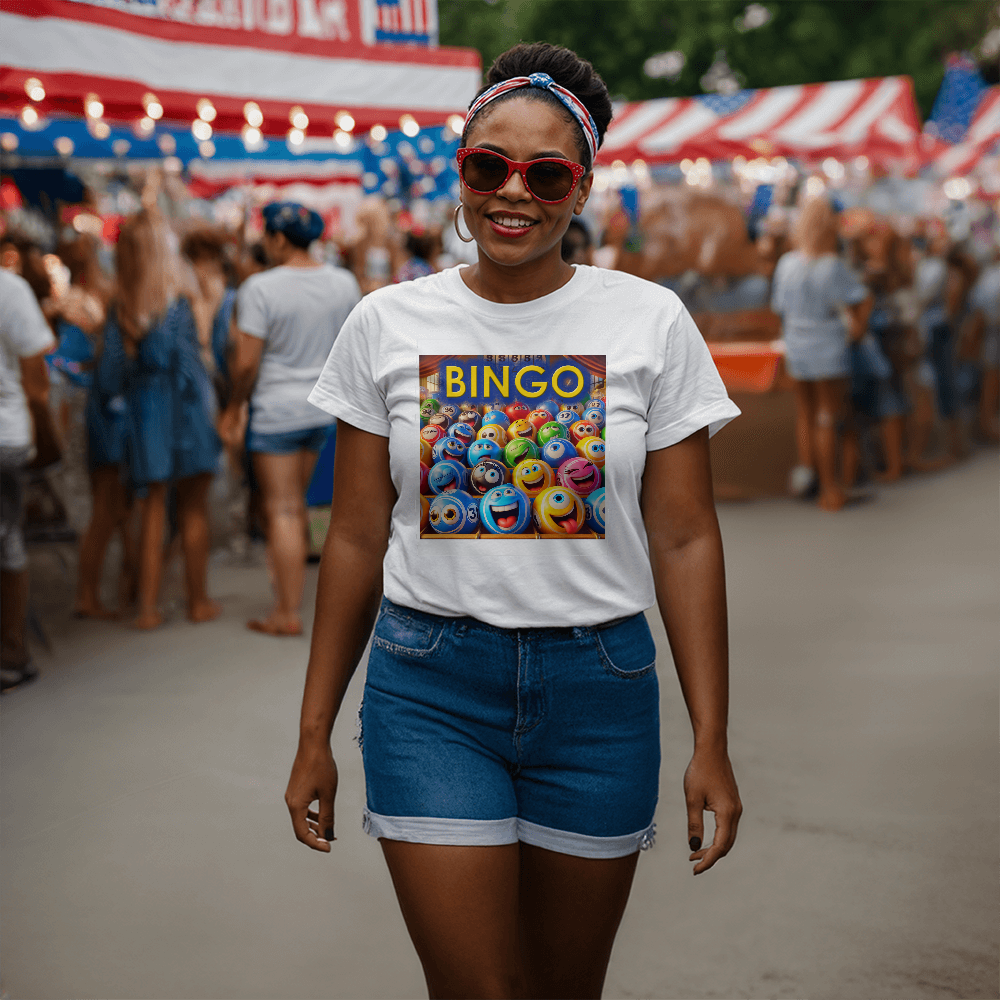 Bingo 01 - Bella + Canvas 3001 Unisex T-Shirt Front Print - Gift for Her - Gift for Him