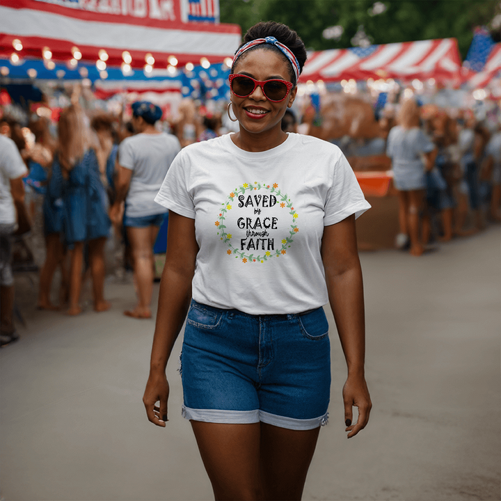 Saved By Grace Through Faith T-Shirt – Gift for Her - Gift for Him