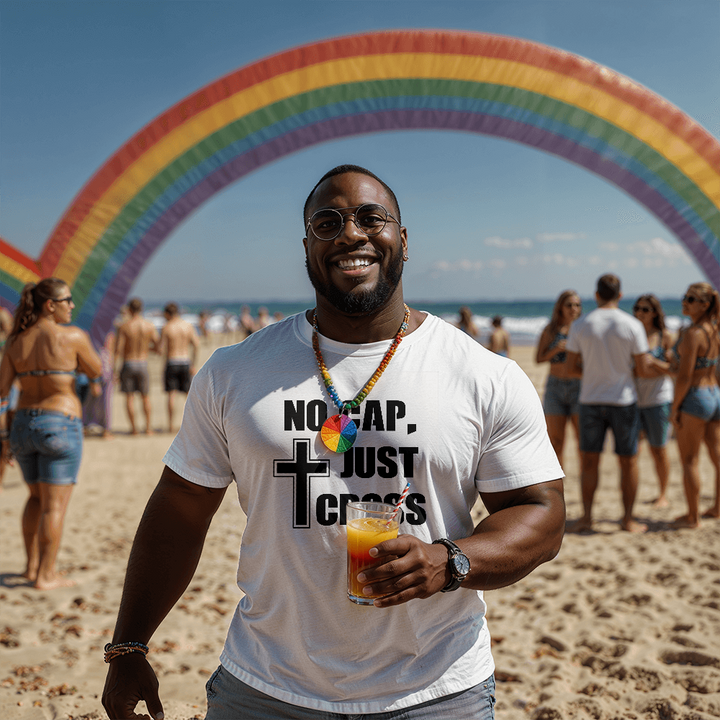 No Cap, Just Cross (Black) T-Shirt – Gift for Her - Gift for Him