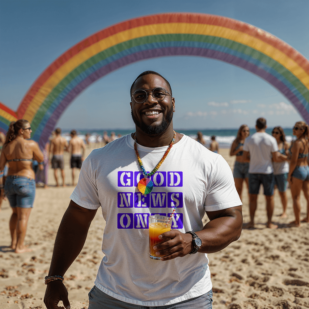 Good News Only - Bella + Canvas 3001 Unisex T-shirt Front Print - Gift for Her - Gift for Him