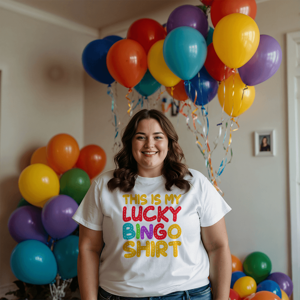 This Is My Lucky Bingo Shirt - Bella + Canvas 3001 Unisex T-Shirt Front Print - Gift for Her - Gift for Him