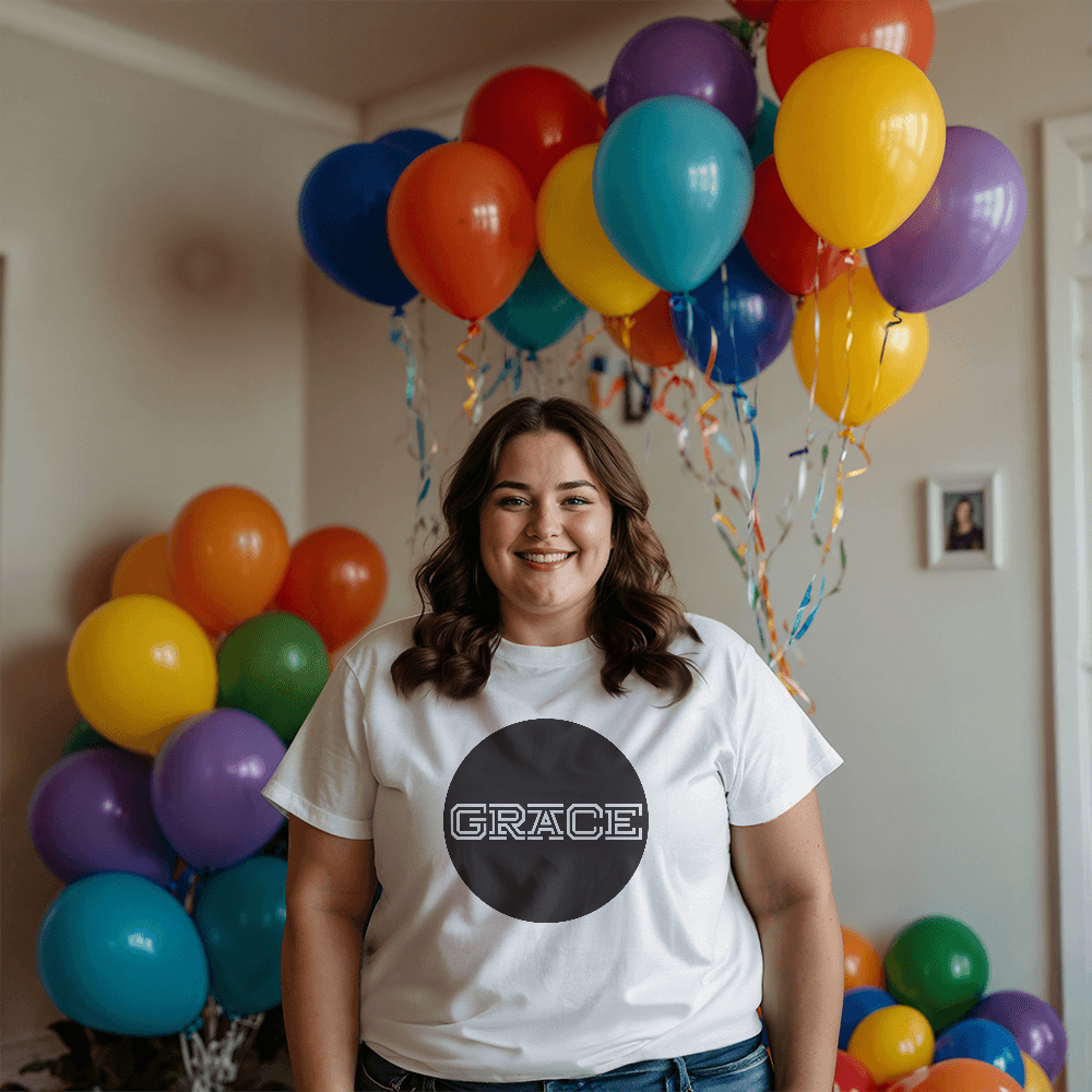 GRACE - Bella + Canvas 3001 Unisex T-shirt Front Print - Gift for Her - Gift for Him