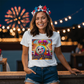 Bingo Queen - Bella + Canvas 3001 Unisex T-Shirt Front Print - Gift for Her