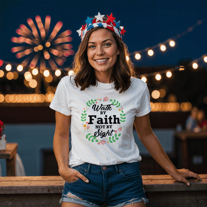 Walk By Faith Not By Sight T-Shirt – Gift for Her - Gift for Him