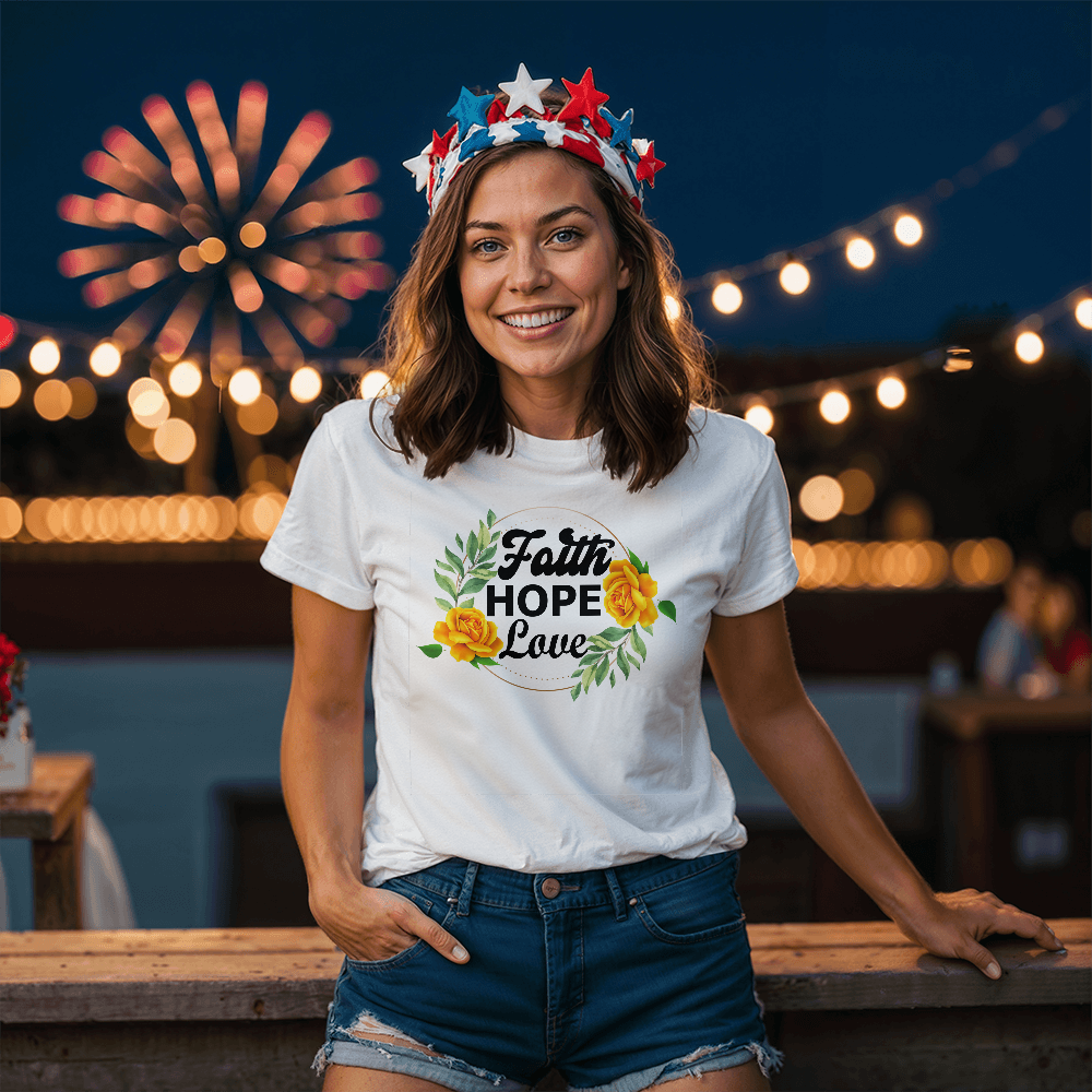 Faith Hope Love T-Shirt – Gift for Her - Gift for Him