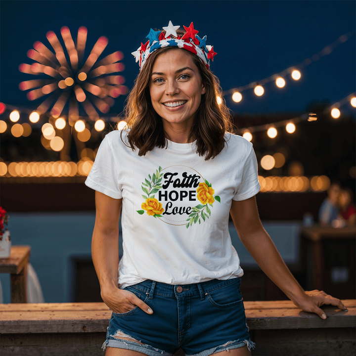 Faith Hope Love T-Shirt – Gift for Her - Gift for Him