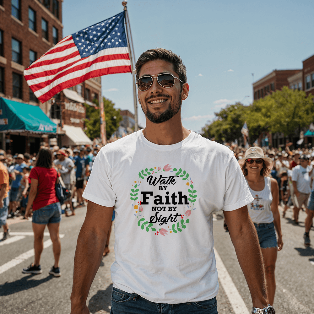 Walk By Faith Not By Sight T-Shirt – Gift for Her - Gift for Him