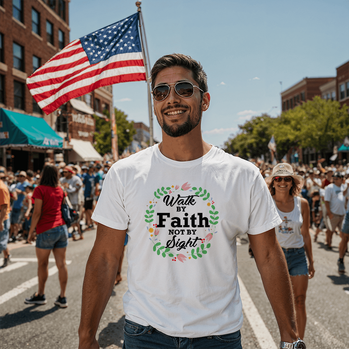 Walk By Faith Not By Sight T-Shirt – Gift for Her - Gift for Him