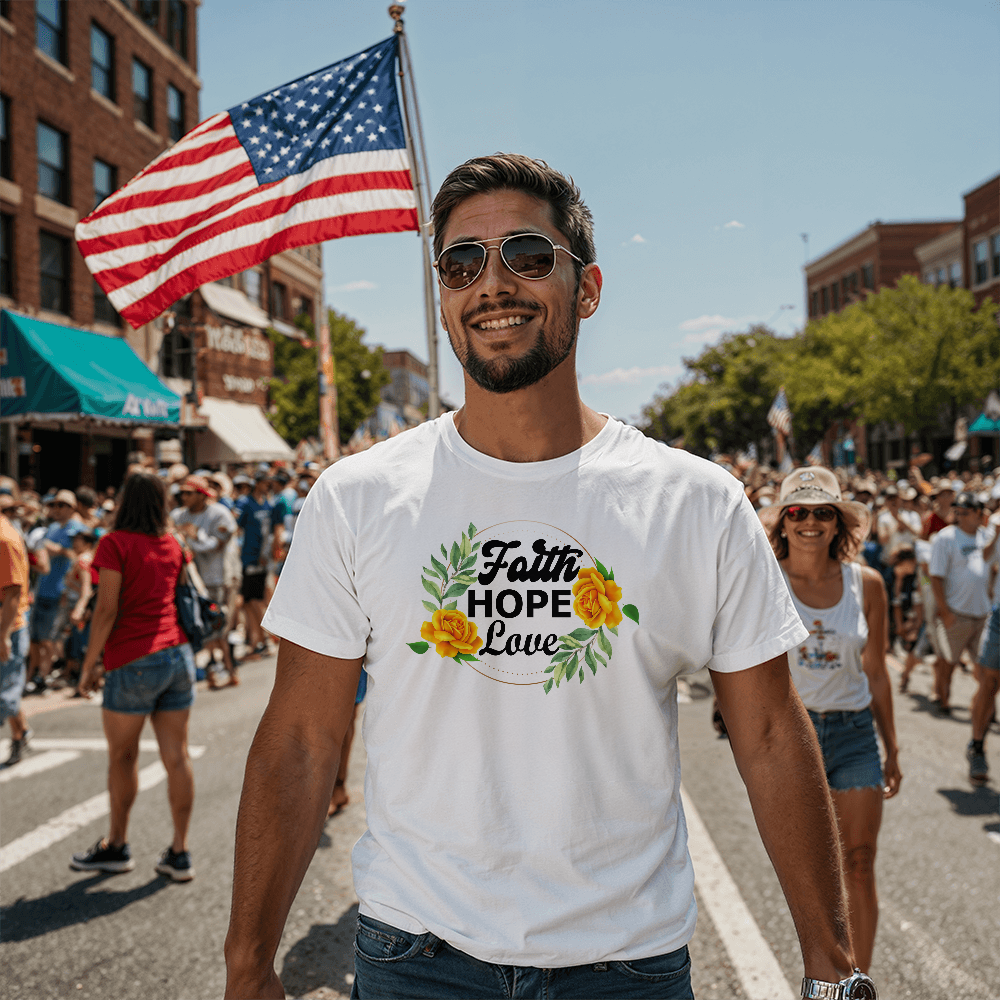 Faith Hope Love T-Shirt – Gift for Her - Gift for Him