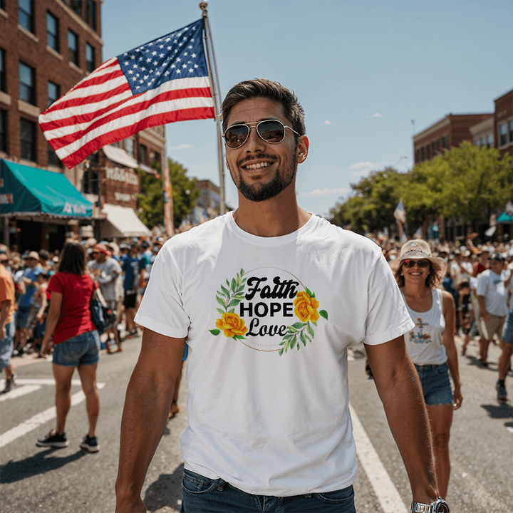 Faith Hope Love T-Shirt – Gift for Her - Gift for Him
