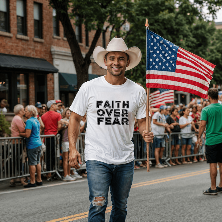 Faith Over Fear (Black) – T-Shirt – Gift for Her - Gift for Him