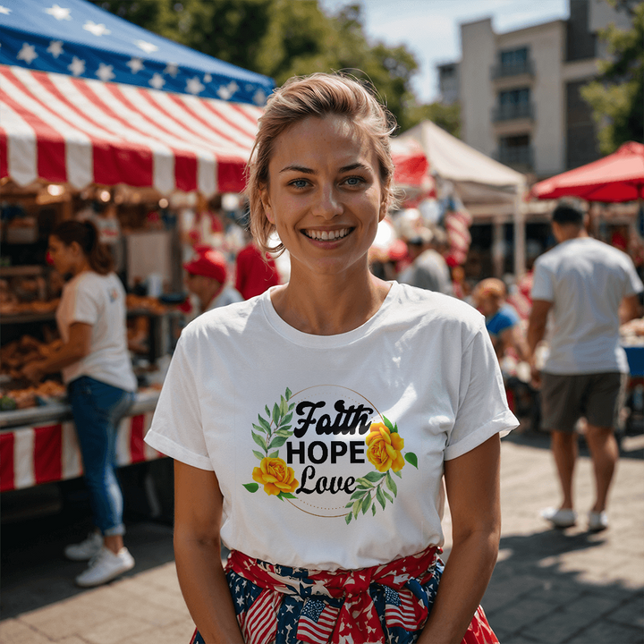 Faith Hope Love T-Shirt – Gift for Her - Gift for Him