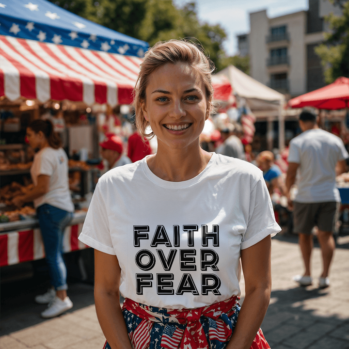 Faith Over Fear (Black) – T-Shirt – Gift for Her - Gift for Him