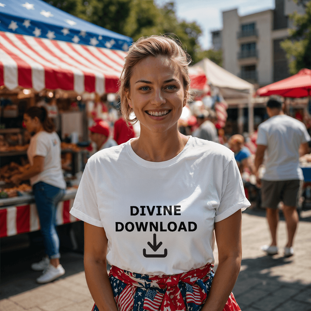 Divine Download (Black) T-Shirt – Gift for Her - Gift for Him