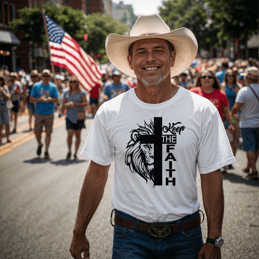 Keep The Faith 02 - Bella + Canvas 3001 Unisex T-shirt Front Print - Gift for Her - Gift for Him