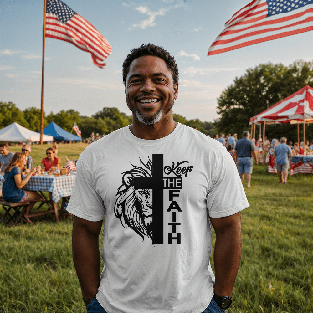 Keep The Faith 02 - Bella + Canvas 3001 Unisex T-shirt Front Print - Gift for Her - Gift for Him