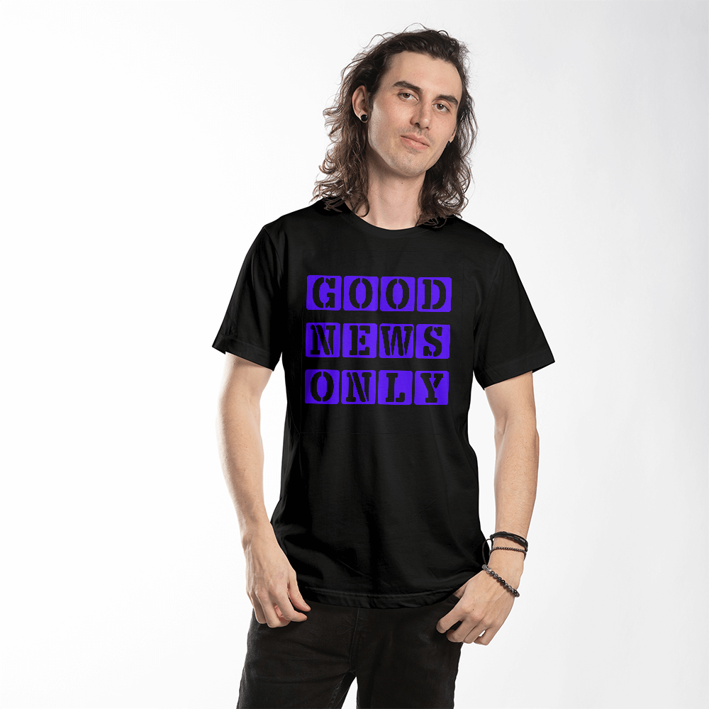 Good News Only - Bella + Canvas 3001 Unisex T-shirt Front Print - Gift for Her - Gift for Him