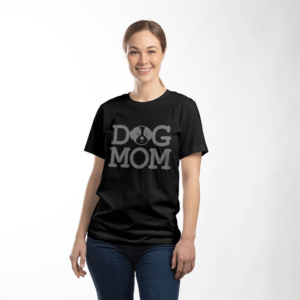 Dog Mom - Bella + Canvas 3001 Unisex T-Shirt Front Print - Gift for Mom